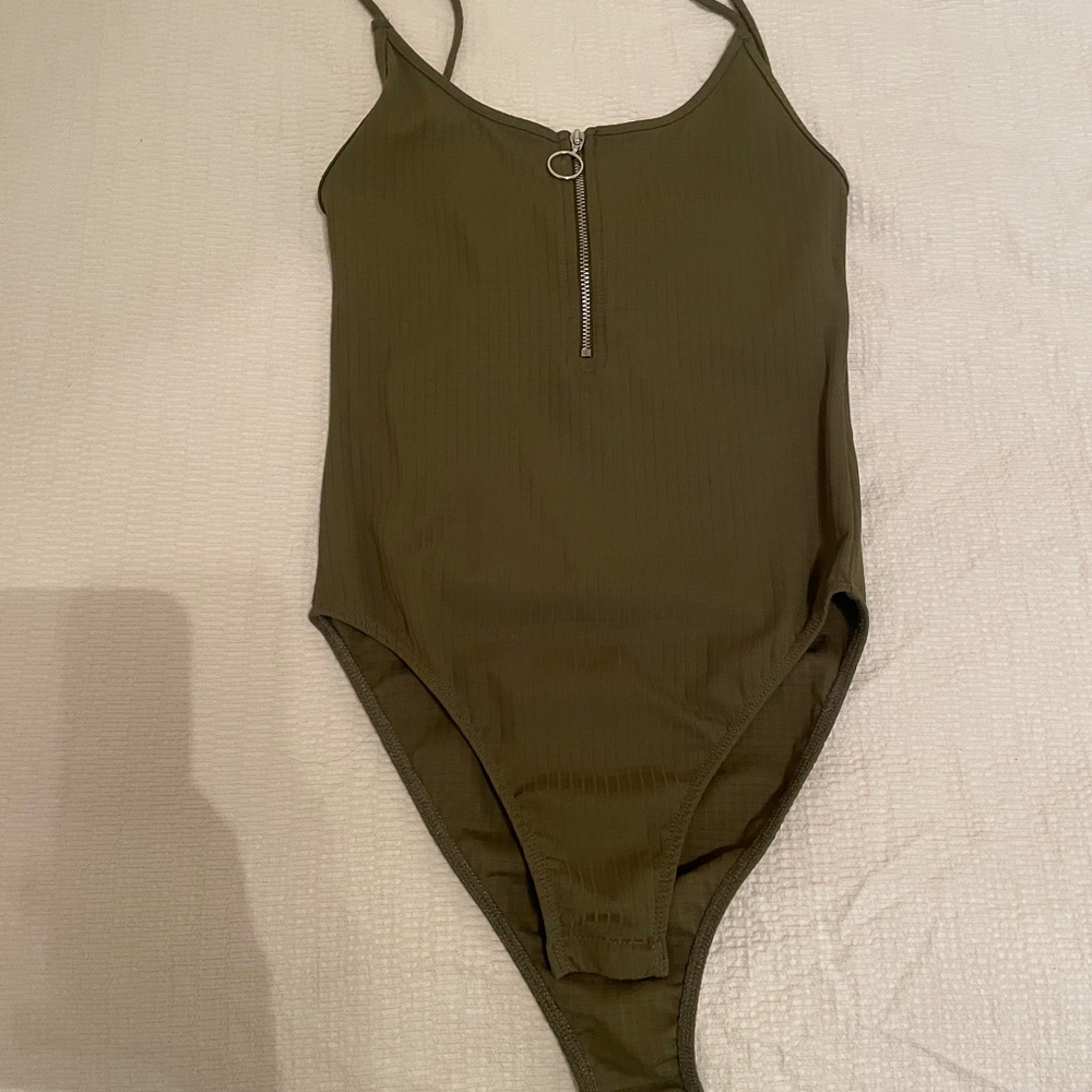 Topshop Olive Green Sleeveless Top